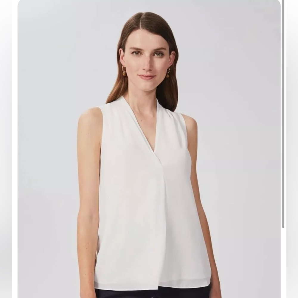 Hobbs Ivory Sleeveless Blouse NWT